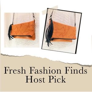 Tan leather crossbody bag